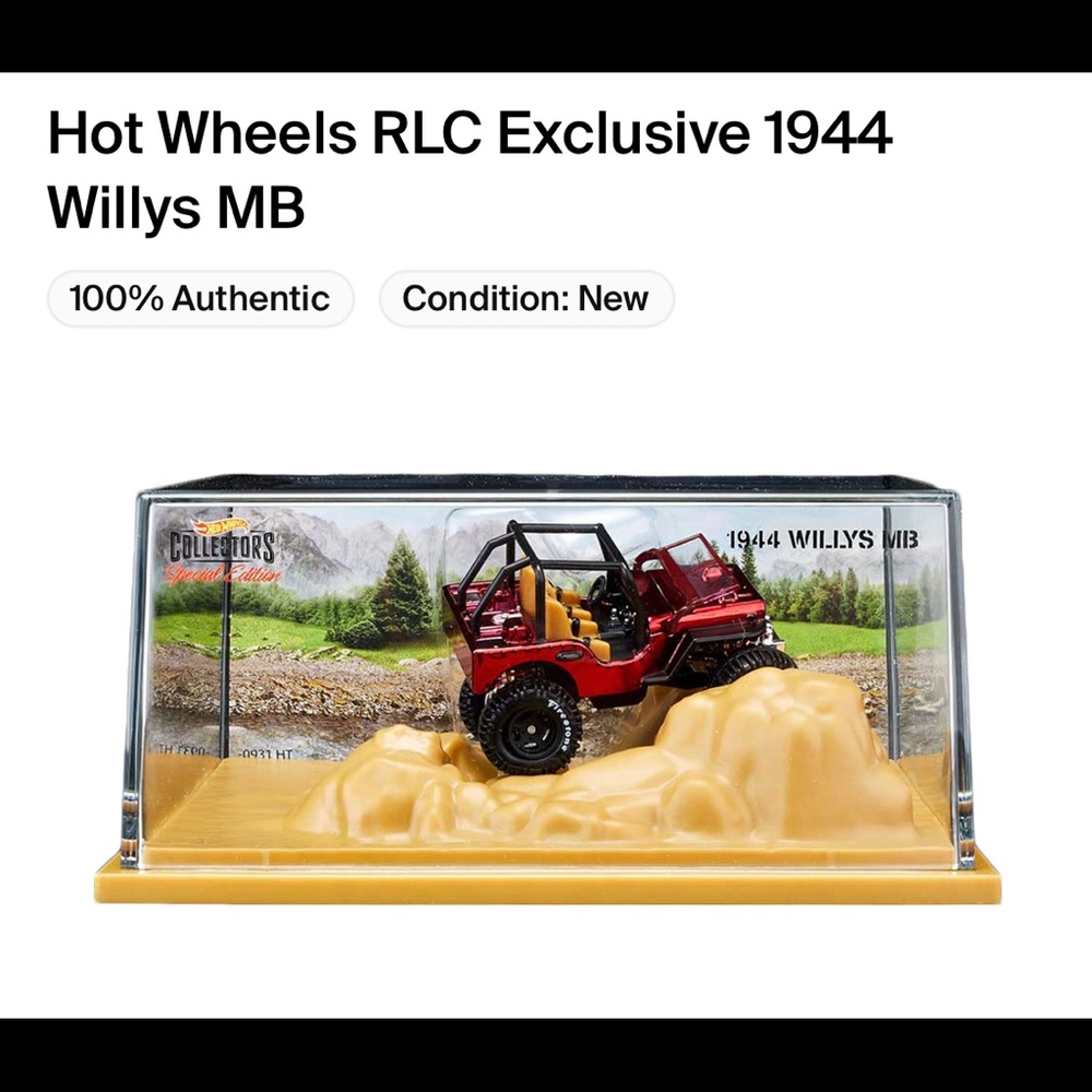 Hot Wheels HWC Special Edition RLC 1944 Willy Never Opened.